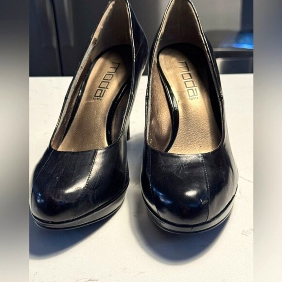 Moda Spana Black Round Toe Platform Pumps – Size 8M - Picture 1 of 9